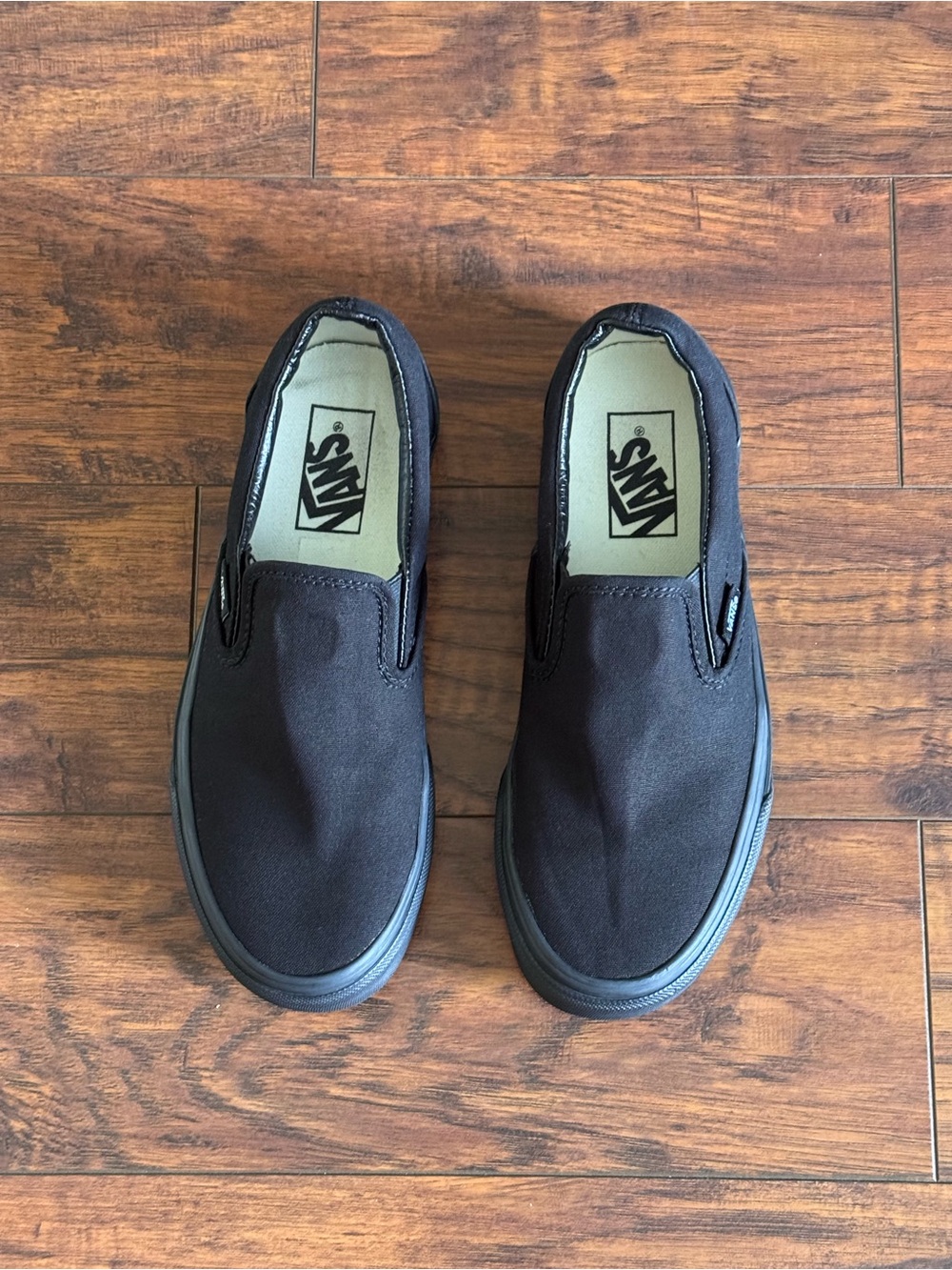 Vans Black Slip-On Canvas Loafers